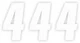 Factory Effex Factory Number 6in. - No.4 - White - 08-90054