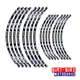 Blue Dirt Bike Wheel Rim Stickers For Honda CRF 250RX 250X 450X