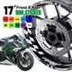 AA01 17 inch Wheel Rim Sticker Checkered For Honda CB1300 S 03-13 08 09 10 11