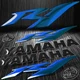 5.75"Black 3D Vinyl Logo&Letter Decal+6"Blue Fairing Body Sticker YZF-R1/R1S/R1M