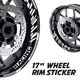 White 17 inch Wheel Sticker FC66 For Aprilia SHIVER 750 07-15 14 13 12 11 10
