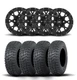 ITP Hurricane 14" Matte Black Wheels And Terra Hook Tires [27x11-14]
