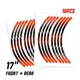 L02B For Honda NC700 X 2012-2017 Orange Wheel Decal Rim Sticker 16 15 14 13